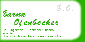 barna ofenbecher business card